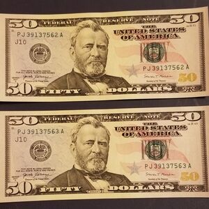 US Fifty Dollar Bills